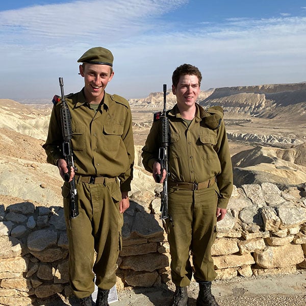 Max and joseph at their final ceremony at sde boker