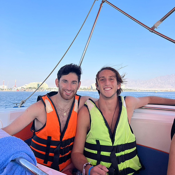 On the way to parasailing in the red sea