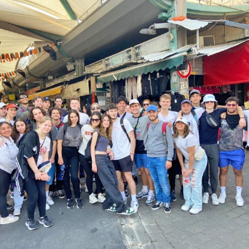 Rothschild community visiting tel aviv's most famous market