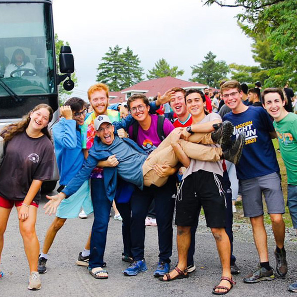 Ilan (with friends!) at Camp Nesher