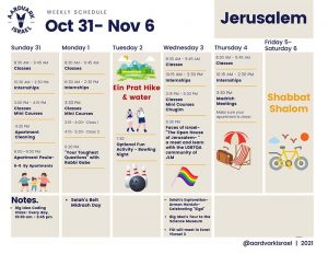 Weekly Updates - October 31, 2021 11 Gap year in israel - aardvarkisrael