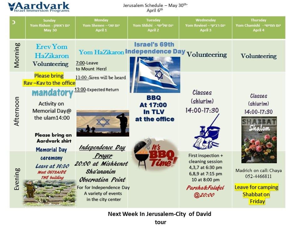 Gap year in israel - aardvarkisrael