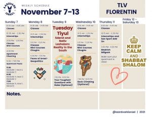 Weekly Updates - November 4, 2021 7 Gap year in israel - aardvarkisrael