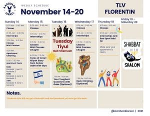 Weekly Updates - November 11, 2021 7 Gap year in israel - aardvarkisrael