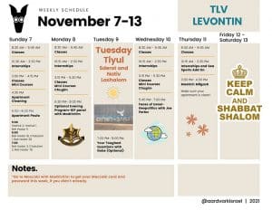 Weekly Updates - November 4, 2021 8 Gap year in israel - aardvarkisrael