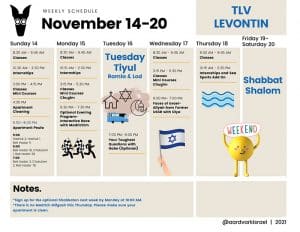 Weekly Updates - November 11, 2021 8 Gap year in israel - aardvarkisrael