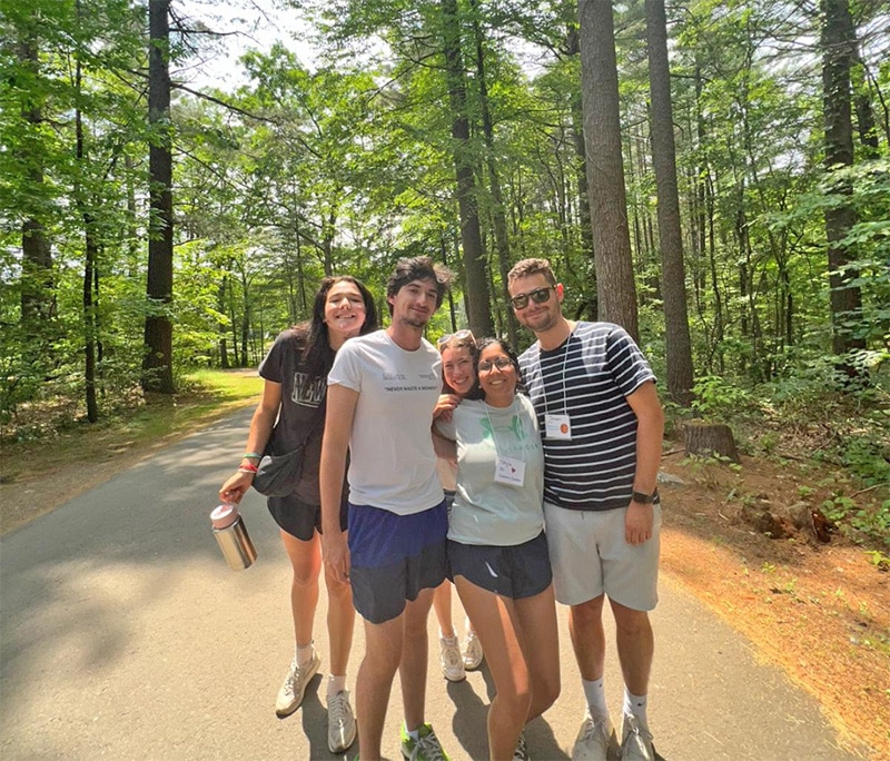 Esther shira, aiden, lani, shylie and jordan on their first day at camp!