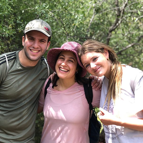 Zac, yifat, and emily at the jilaboon waterfall