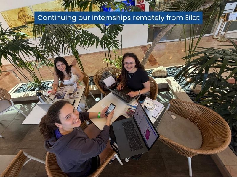Stronger Together: Life On The Program During Challenging Days In Israel 22 Continuing our internships remotely from eilat